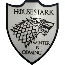 Quadro Game Of Thrones House Stark Casa Stark Em Mdf