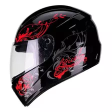 Capacete F9 Fly Lyrical Vermelho Preto Feminino Urban Novo