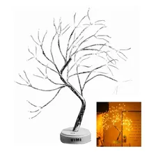 Lampara Diseño Arbol Bonsai Mesa Con 108 Luces Led Amarillo