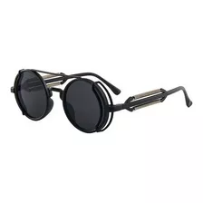 Lentes De Sol Steampunk Moda 2023 Protección Uv400 Negro