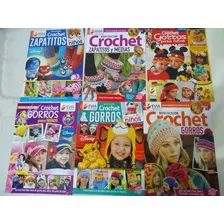 6 Revistas Evia Gorros Crochet Para Niños Disney Zapatitos 