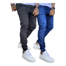 Kit 2 Calça Jeans Masculina Jogger Com Punho 14 Modelos