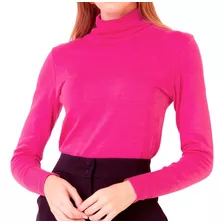 Blusa Feminina Seiki Tricot Gola Alta Rosa - 830358