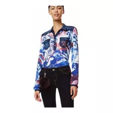 Blusa Desigual Azul Rey , Camisa Desigual