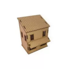 Casinha Sobrado Para Terrário Maquete Mini Jardins Mdf