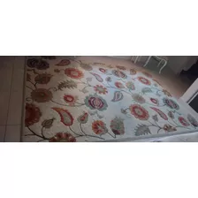 Alfombra Original Kalpakian Diseño Flores 3x2 Mts. 100% Lana