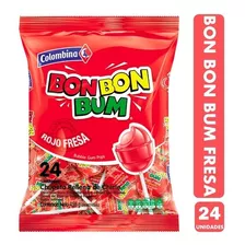 Bon Bon Bum Fresa Envase Rojo (bolsa Con 24 Coyak´s