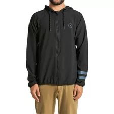 Jaqueta Hurley Windbreaker Block Party Masculina Preto