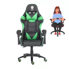 Silla Gamer Kanji Kj463t Reclinable C/ Ruedas Ecocuero Cuota