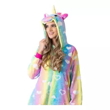 Pijama De Frio Unicórnio Kigurumi Adulto Pronta Entrega