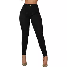 Calça Feminina Black Pit Bull Skinny Básica Sofisticada Top