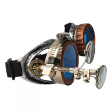 Mujeres Hombres Steampunk Gafas Fiesta Lupa Ocular Foto Azul