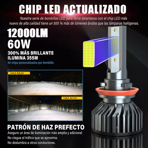 20000lm Faro Led Luz Alta Y Baja Para Nissan Titan 2016-2022 Foto 4