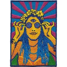 Application Psychedelic Hippy Chick Patch