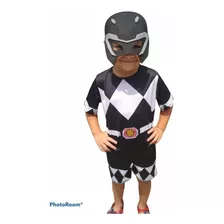 Fantasia Infantil Power Ranger Com Máscara E.v.a