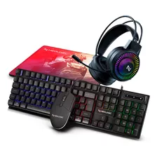 Kit Gamer Neologic 4x1 Infinity Play Teclado Rainbow, Mouse