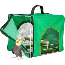 Bolsa Caixa Transporte Container - Aves Calopsita Periquito Cor Verde