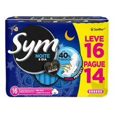 Sym Total Protect Absorvente Noite&dia Cobertura Suave Com Abas 16un 