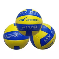 Kit 3 Bolas Volei Oficial Vitoria Mx 8.0 Pro Macia Oferta