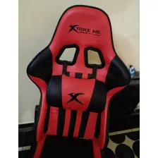 Silla Gamer Xstrike Me Color Negro Con Rojo