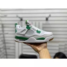 Tenis Jordan 4 Verde Blanco Sb