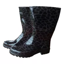 Bota Lluvia Alta Mujer Capellada Y Base Pvc Modelo3 C