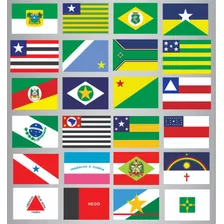 Adesivos Mini Bandeira Estados Brasileiros 27 Unidades