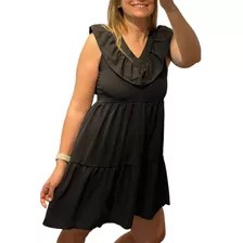 Vestido Con Volados Corto