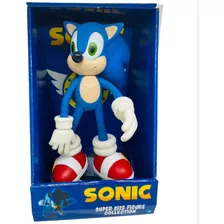Boneco Sonic Grande Articulado 28cm Vinil Brinquedo Caixa 