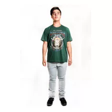 Camiseta Masculina Verde Linda Manga Curta Longhorn Ref1091