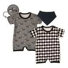 Macacao Curto Romper Bebe Algodao Premium Tipo Carters