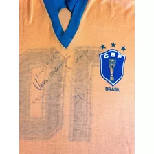 Camisa Seleção Brasileira Copa 86 Autografada Pelo Elzo