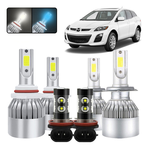 28000lm 6000k Faros Led Y Bombilla Antiniebla Para Mazda Y Mazda CX-7