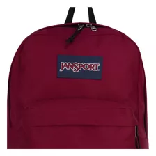 Mochila Escolar Jansport Lifestyle Superbreak Navy Color Rojo Diseño Lisa