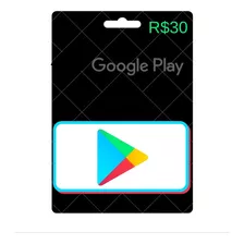 Cartão Presente Gift Card Play Store 30$ Google Android 