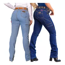 Kit 2 Calças Carpinteiras Femininas Country Jeans