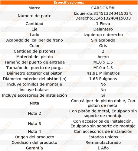 (1) Caliper O Mordaza Del Izq O Der Cutlass Supreme 88/97 Foto 5