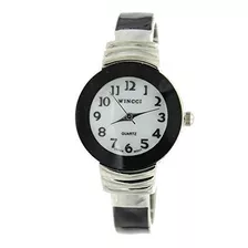 Reloj Clásico Con Brazalete Cromado Para Mujer