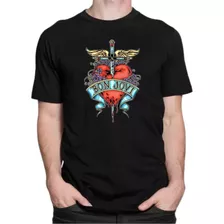 Camiseta Bon Jovi Banda De Rock Camisa Algodão - A Melhor