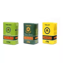 Kit Erva Mate Yerba Mate Canarias 3 Kg Misto Trad/ser/edição