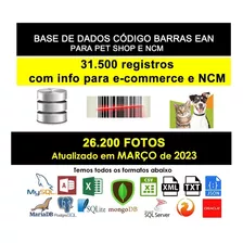 Banco De Dados Pet-shop 2023 Categoria Subcategoria Ncm Desc