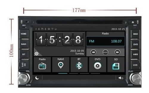 Estereo Hyundai Dvd Gps Touch Hd Bluetooth Radio Usb Sd Foto 4