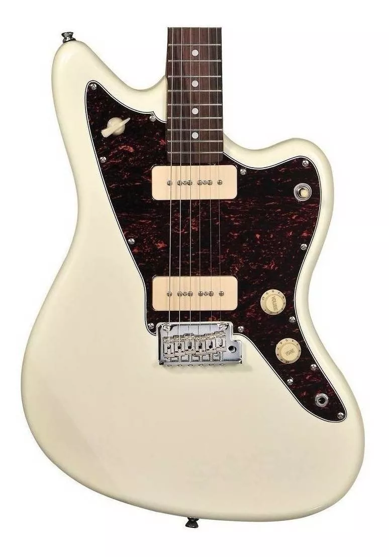 Guitarra Elétrica Tagima Tw Series Tw-61 De  Choupo Vintage White Com Diapasão De Madeira Técnica