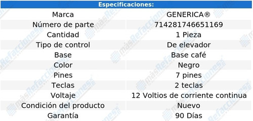 Control Elevador Negro Renault Logan 15-19 Generica Foto 4