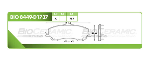 Balata Disco Delantera Renault Koleos 2009-2023 2.5 Foto 2