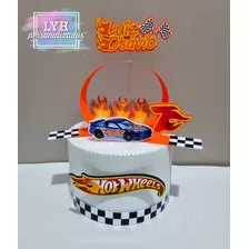 Topo De Bolo Tema Hotwheels ( Imagem Ilustrada)