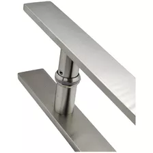 Puxador 80cm Inox Reto Base Redonda - Porta Pivotante