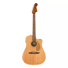 Guitarra Electroacústica Fender California Redondo Player Para Diestros Natural Mate