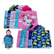 Pack 12 Toalla De Baño Con Capucha Batas Playa Niño Y Niña 