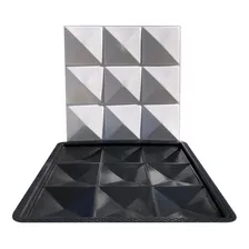 Forma Gesso E Cimento Abs Placa 3d - Piramide 50x50